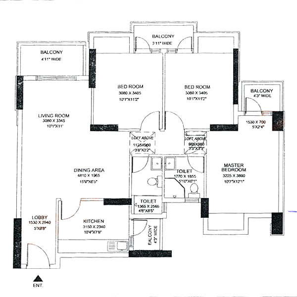 dlf magnolias floor plan image